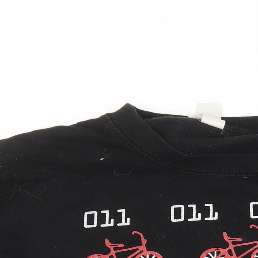 Stranger Things Womens Black Cotton Pullover Sweatshirt Size S Pullover - Christmas Stranger Things
