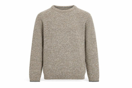River Island Mens Beige Crew Neck Acrylic Pullover Jumper Size S Long Sleeve