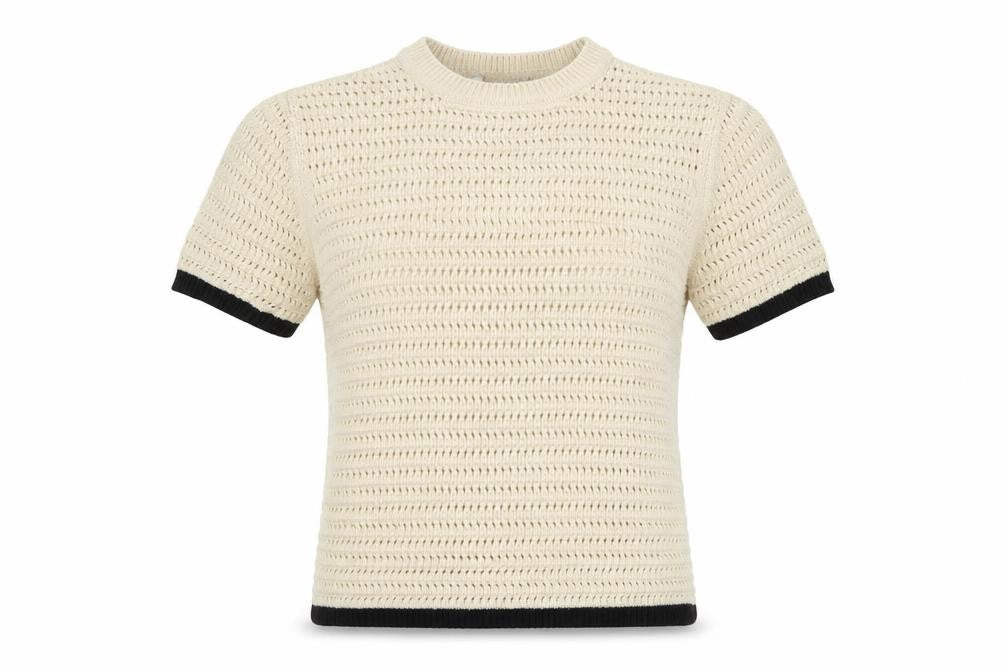 Marks & Spencer Womens Beige Crew Neck Cotton Pullover Jumper Size S