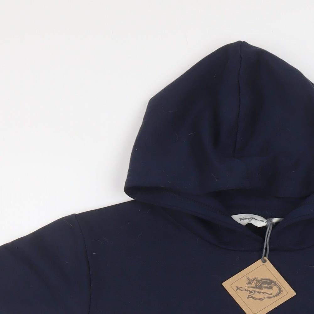 Kangoroo Boys Blue Polyester Pullover Hoodie Size 11-12 Years Pullover