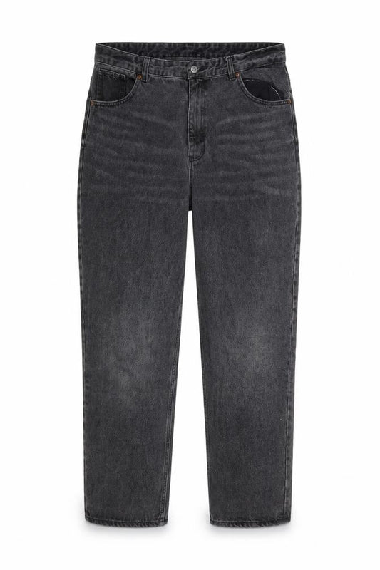 Monki Womens Grey Cotton Mom Jeans Size 36 in L27 in Regular Button