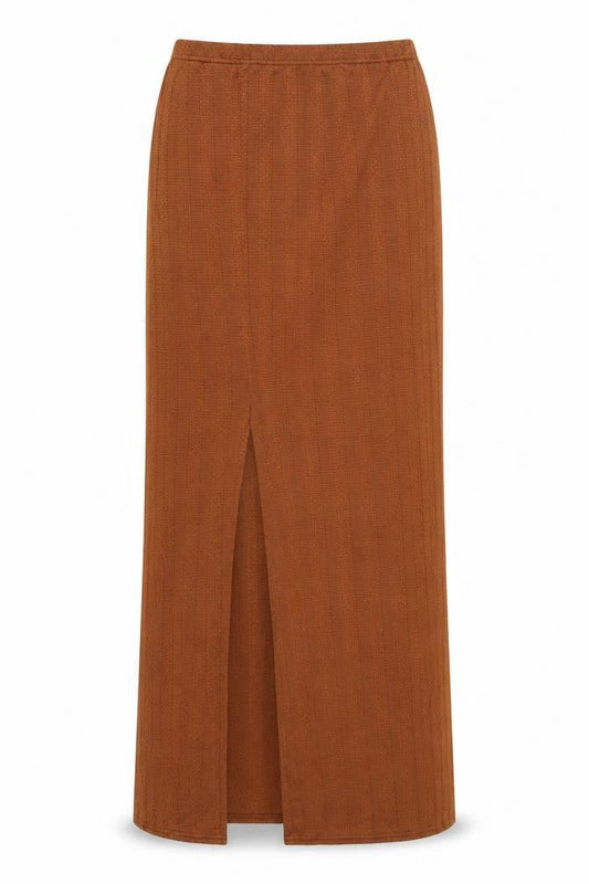 Vetiver Womens Brown Polyester Maxi Skirt Size 12