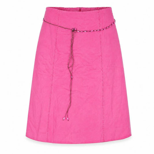 Ann Harvey Womens Pink Lyocell A-Line Skirt Size 18 Zip - Beaded Belt