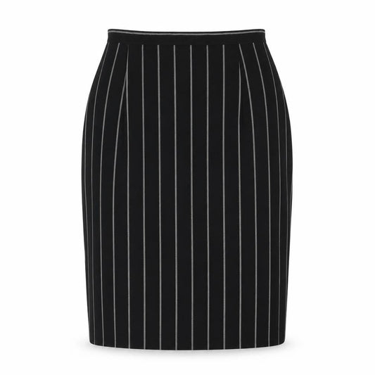 Precis Womens Black Striped Polyester Straight & Pencil Skirt Size 12 Zip
