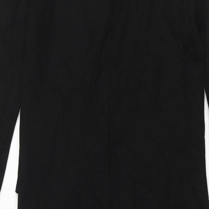 Marks & Spencer Womens Black Modal Sheath Size 6 Round Neck Pullover - Knot Detail
