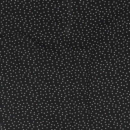 Warehouse Womens Black Polka Dot Polyester Basic Blouse Size 10 Mock Neck - Bow Keyhole Neck