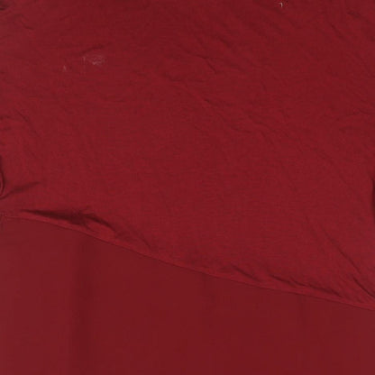 Phase Eight Womens Red Viscose Basic Blouse Size 8 Round Neck
