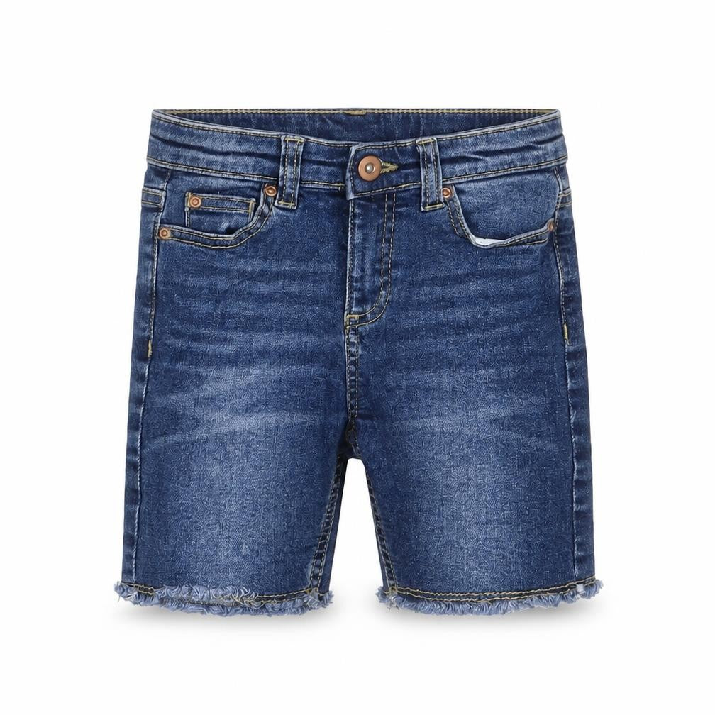 John Lewis Girls Blue Cotton Bermuda Shorts Size 7 Years L6 in Regular Zip
