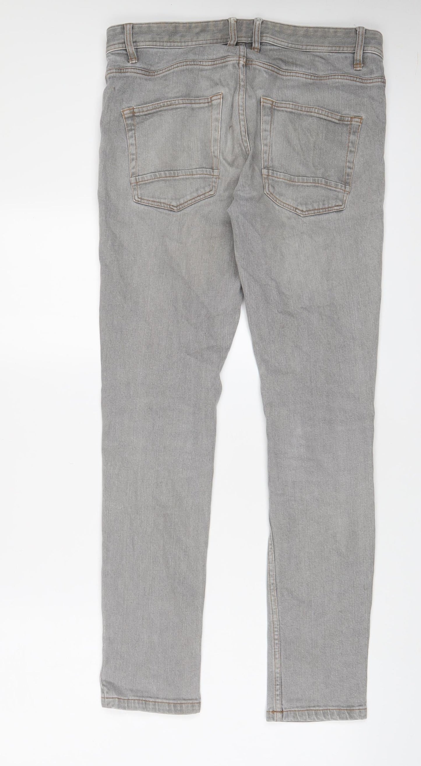 NEXT Mens Red Cotton Skinny Jeans Size 30 in L31 in Regular Button