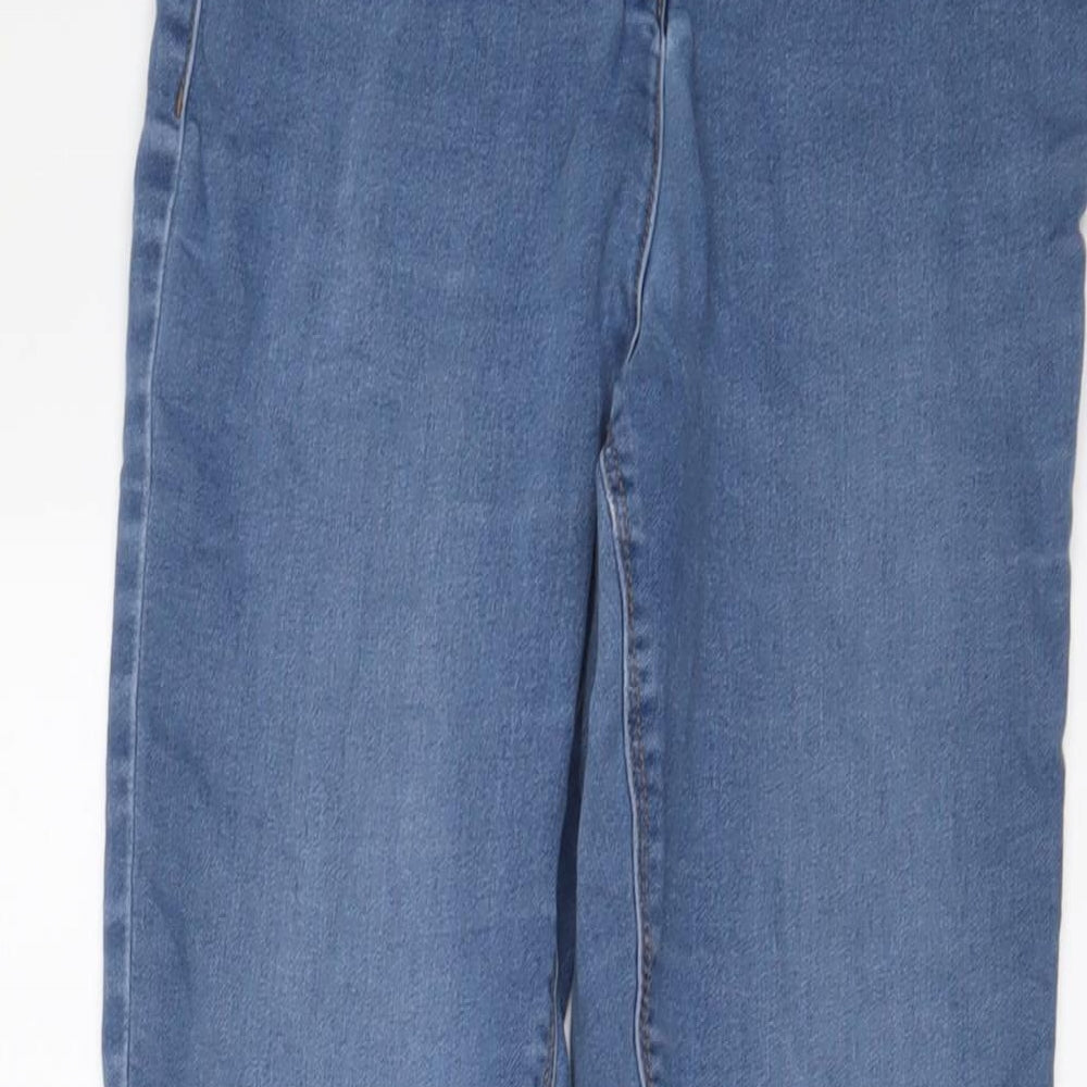 Papaya Womens Blue Cotton Skinny Jeans Size 10 L28 in Regular Zip