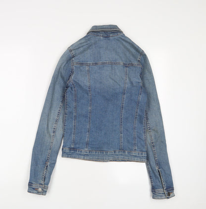Next Womens Blue Jacket Size 6 Button