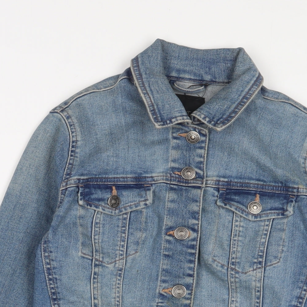 NEXT Womens Blue Jacket Size 6 Button