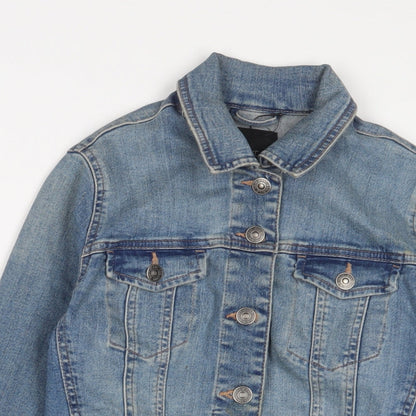 Next Womens Blue Jacket Size 6 Button
