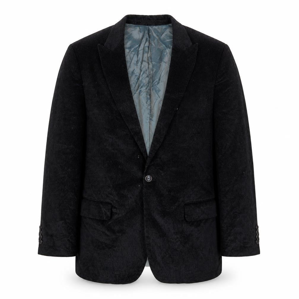 Moores Mens Black Polyester Jacket Suit Jacket Size 42 Regular