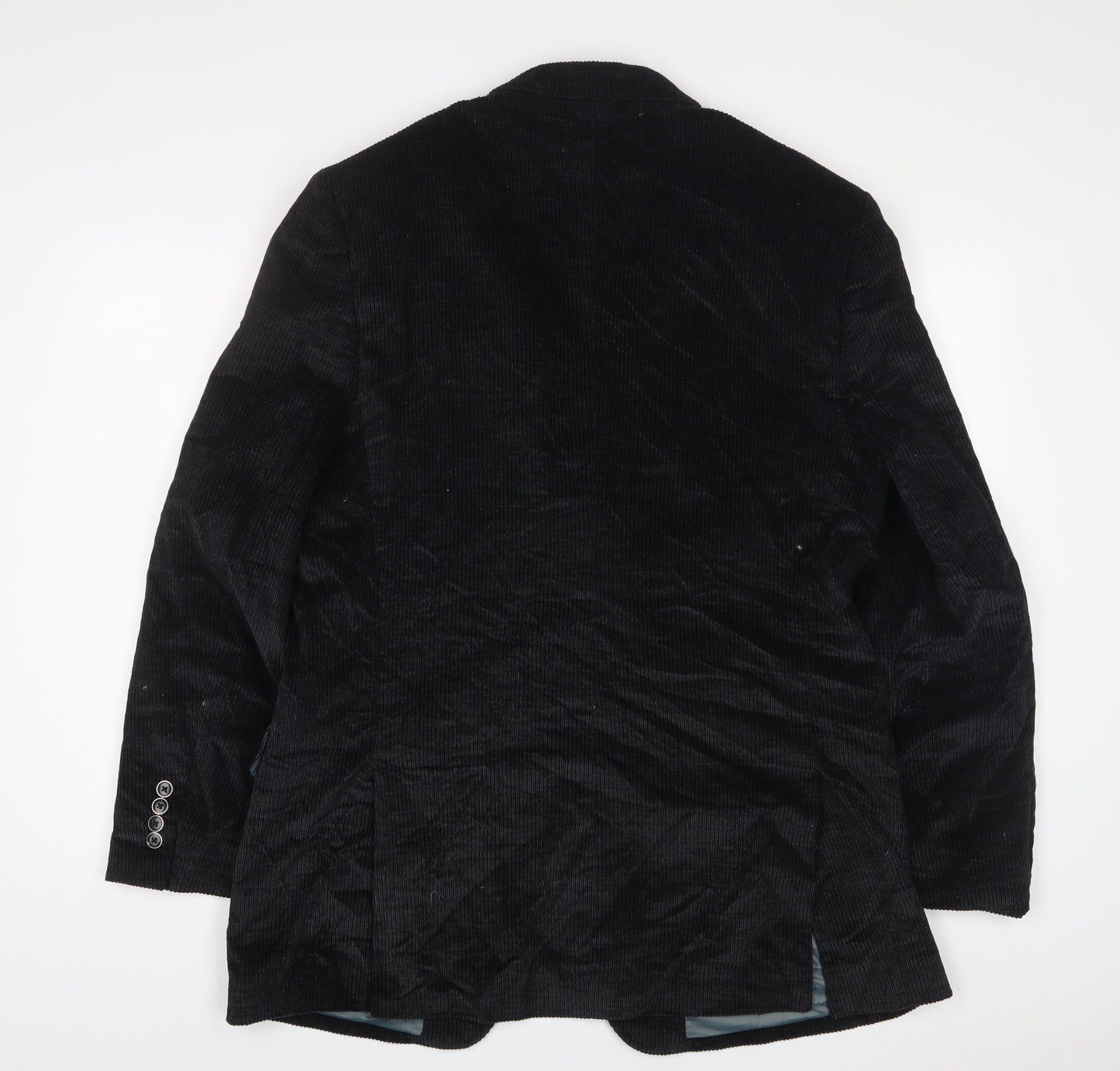 Moores Mens Black Polyester Jacket Suit Jacket Size 42 Regular