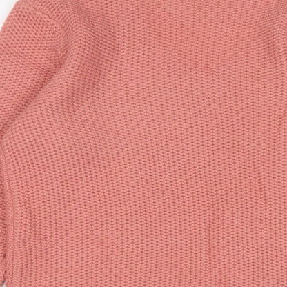 Damart Womens Pink V-Neck Acrylic Pullover Jumper Size 12