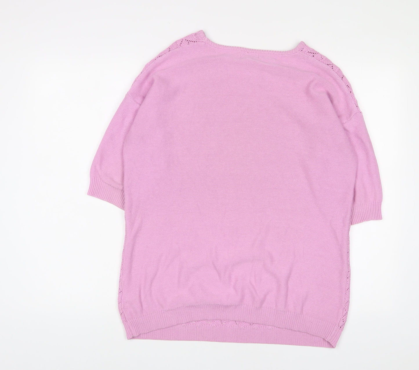 Damart Womens Purple Crew Neck Acrylic Pullover Jumper Size 14 - 14-16