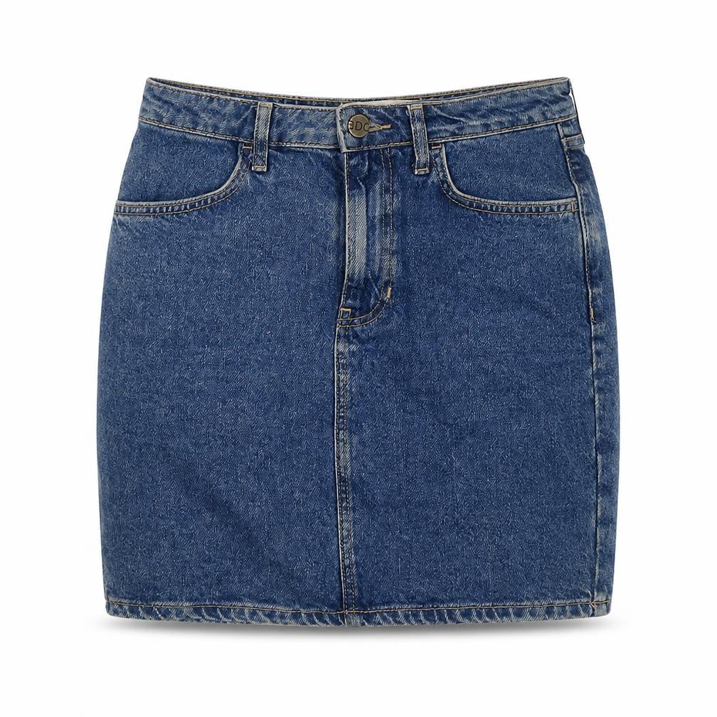 BDG Womens Blue Cotton Mini Skirt Size S Zip