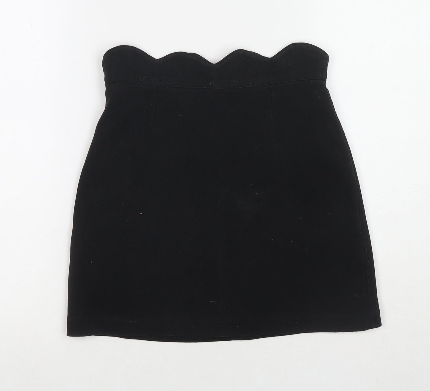 Cooperative Womens Black Polyester A-Line Skirt Size XS Zip
