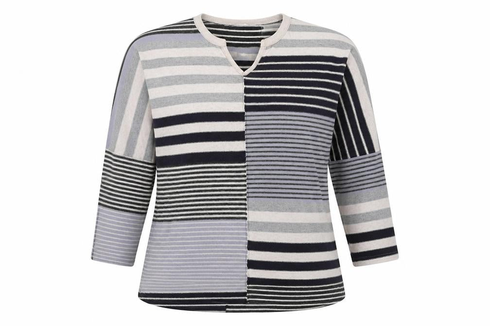 Brantree Womens Multicoloured Round Neck Striped Cotton Pullover Jumper Size XS
