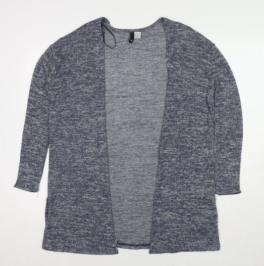 Divided by H&M Womens Blue V-Neck Viscose Cardigan Jumper Size XS