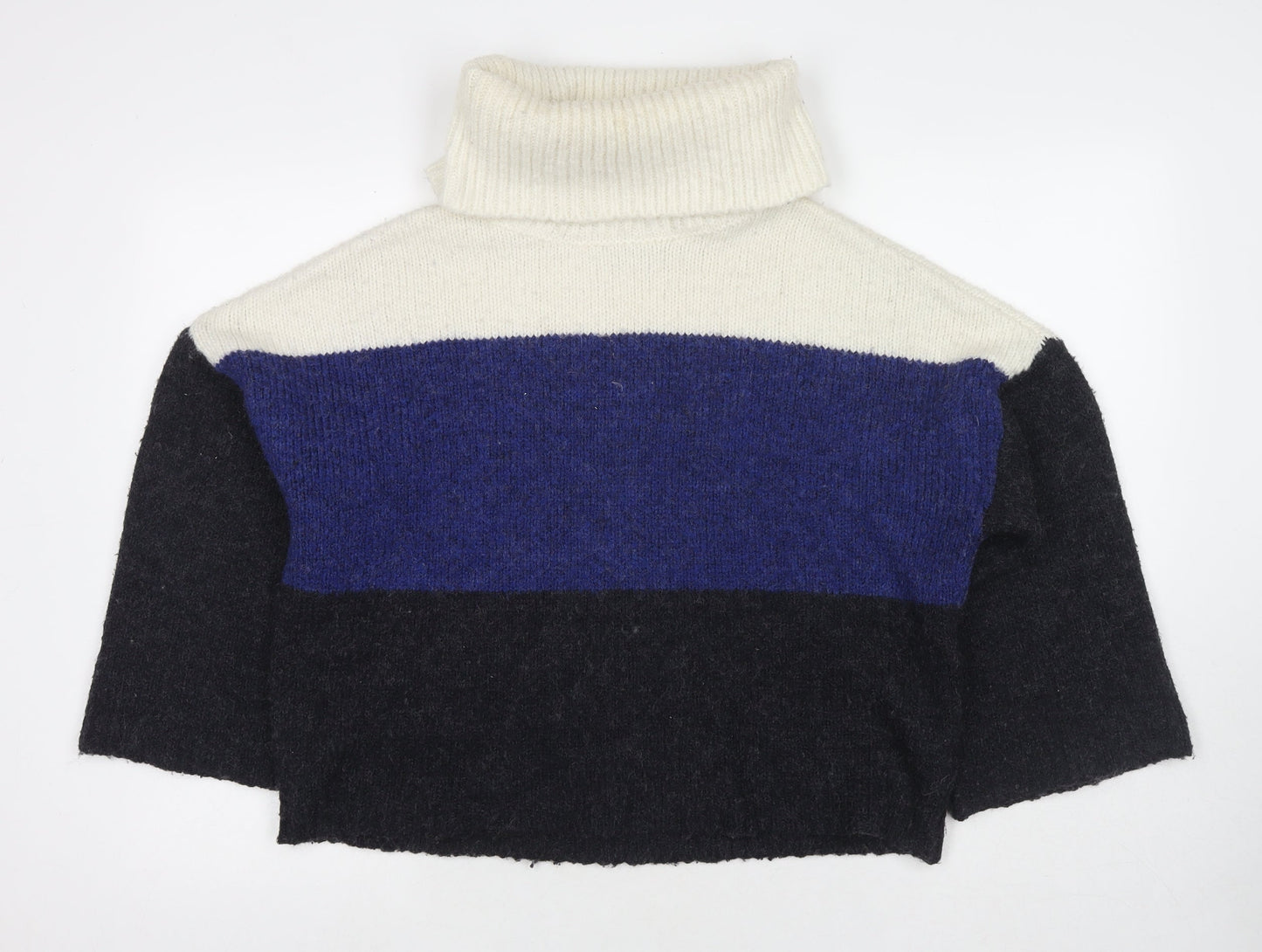 Only Womens Multicoloured Roll Neck Polyester Pullover Jumper Size M