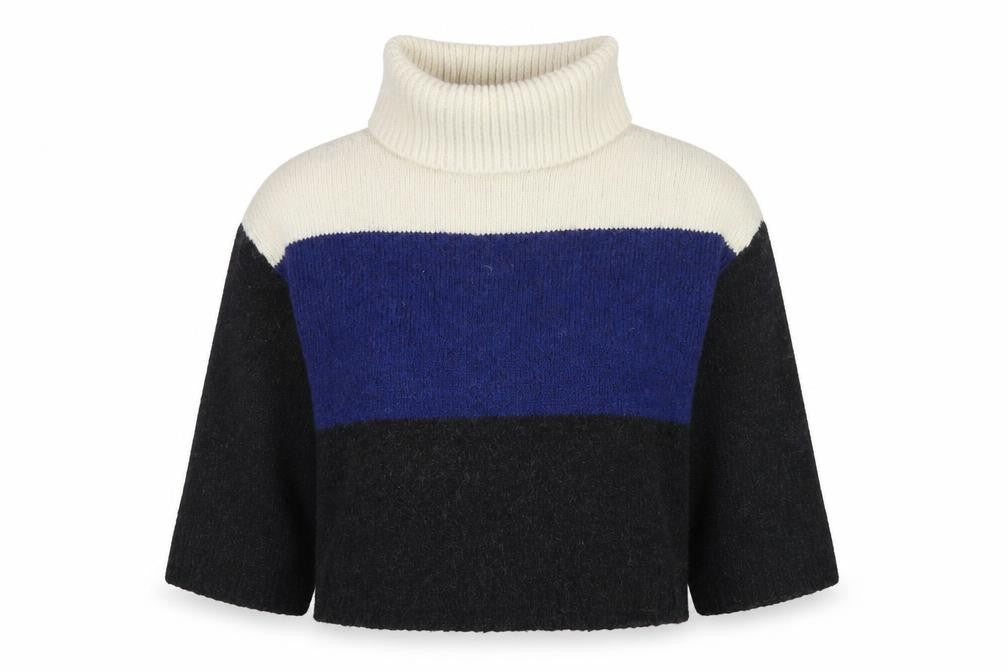 Only Womens Multicoloured Roll Neck Polyester Pullover Jumper Size M