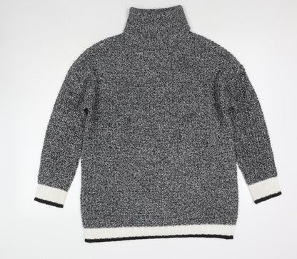 H&M Womens Black Roll Neck Acrylic Pullover Jumper Size S