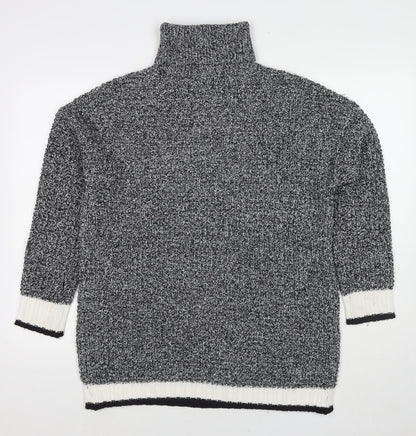H&M Womens Black Roll Neck Acrylic Pullover Jumper Size S