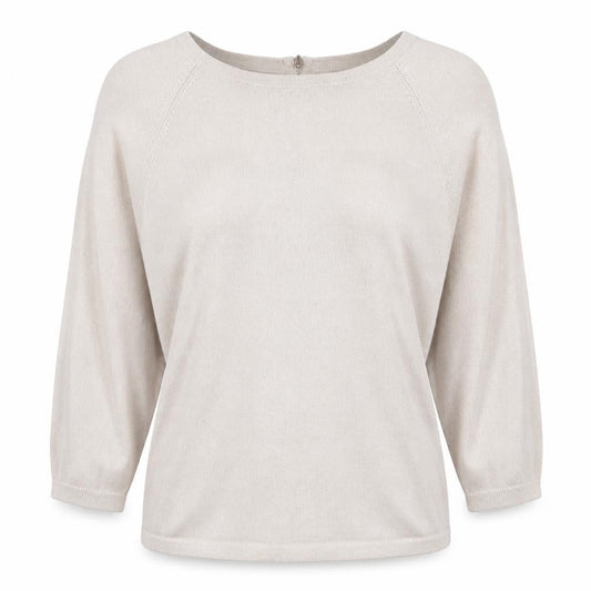 Warehouse Womens Ivory Round Neck Viscose Pullover Jumper Size 10