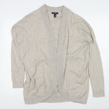 Gap Womens Beige V-Neck Cotton Cape Jumper Size M