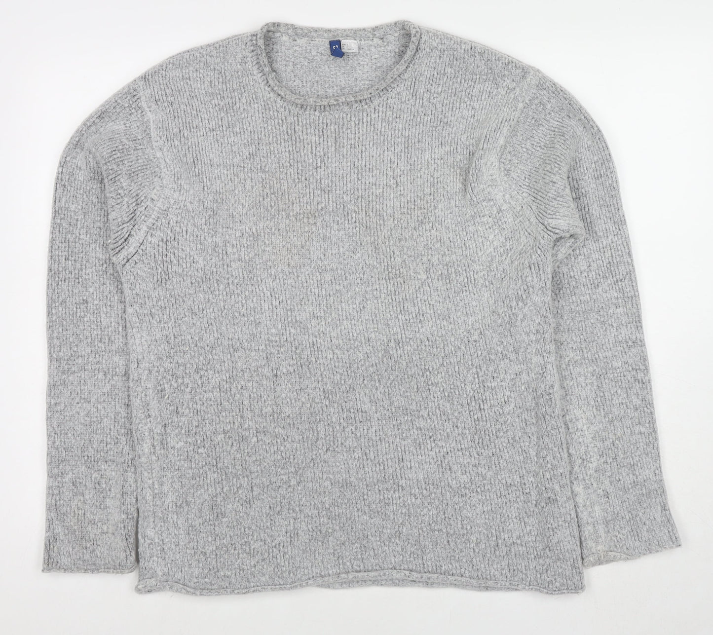 Divided by H&M Womens Grey Round Neck Polyester Pullover Jumper Size S