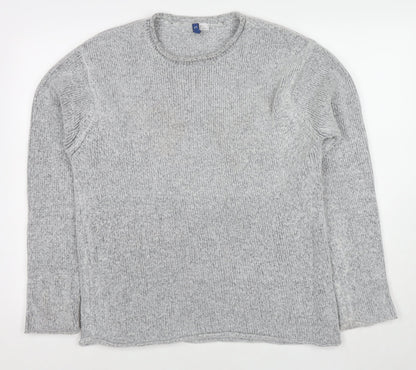 Divided by H&M Womens Grey Round Neck Polyester Pullover Jumper Size S