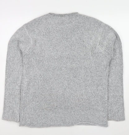 Divided by H&M Womens Grey Round Neck Polyester Pullover Jumper Size S