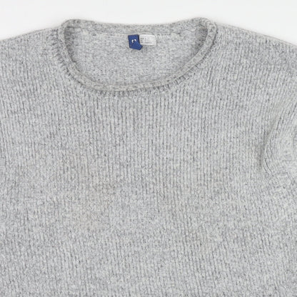 Divided by H&M Womens Grey Round Neck Polyester Pullover Jumper Size S