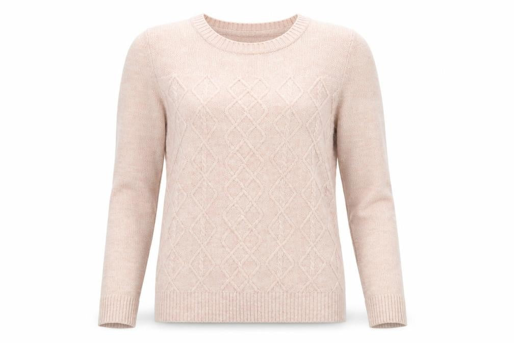 Maine New England Womens Pink Round Neck Polyester Pullover Jumper Size 10