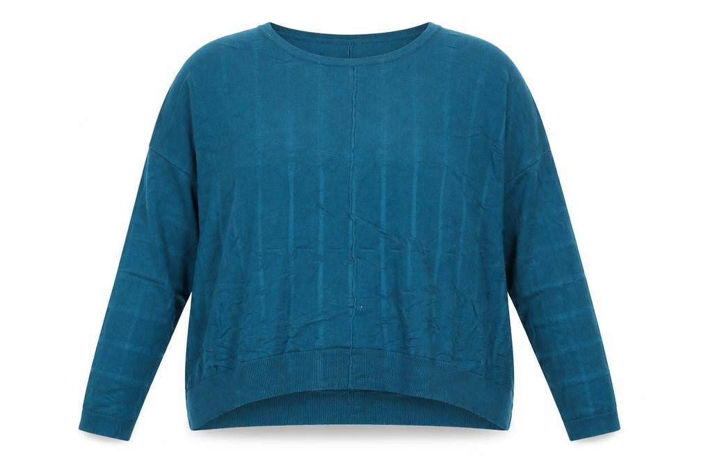 Louche Womens Blue Round Neck Viscose Pullover Jumper Size 16