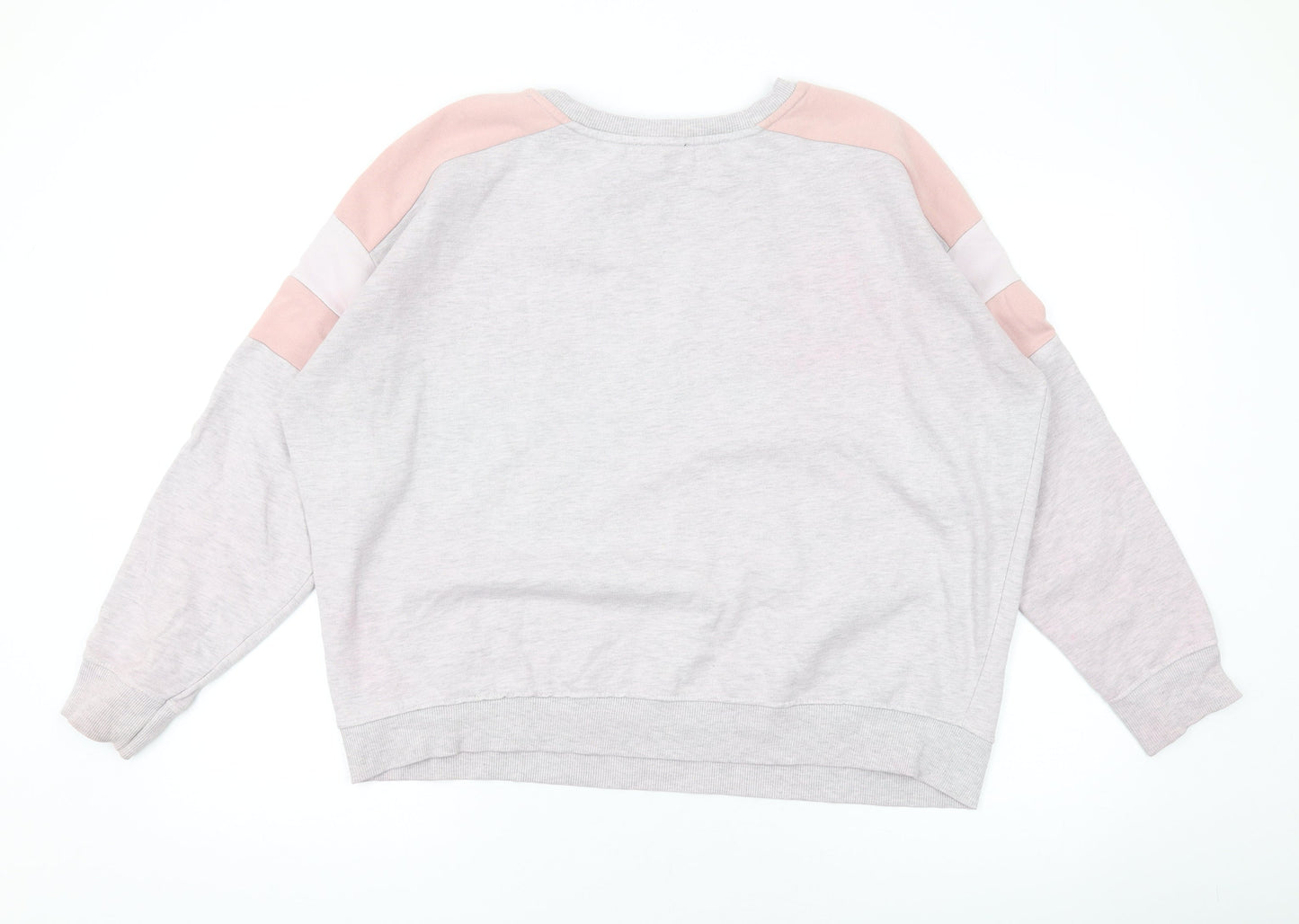 New Look Womens Pink Cotton Pullover Sweatshirt Size M Pullover
