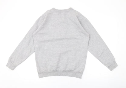 Stars & Stripes Mens Grey Cotton Pullover Sweatshirt Size S - Logo