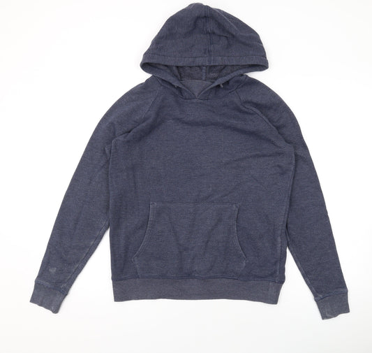 NEXT Womens Blue Cotton Pullover Hoodie Size 10 Pullover