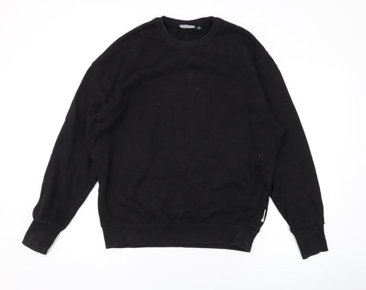 ASOS Womens Black Cotton Pullover Sweatshirt Size 10 Pullover