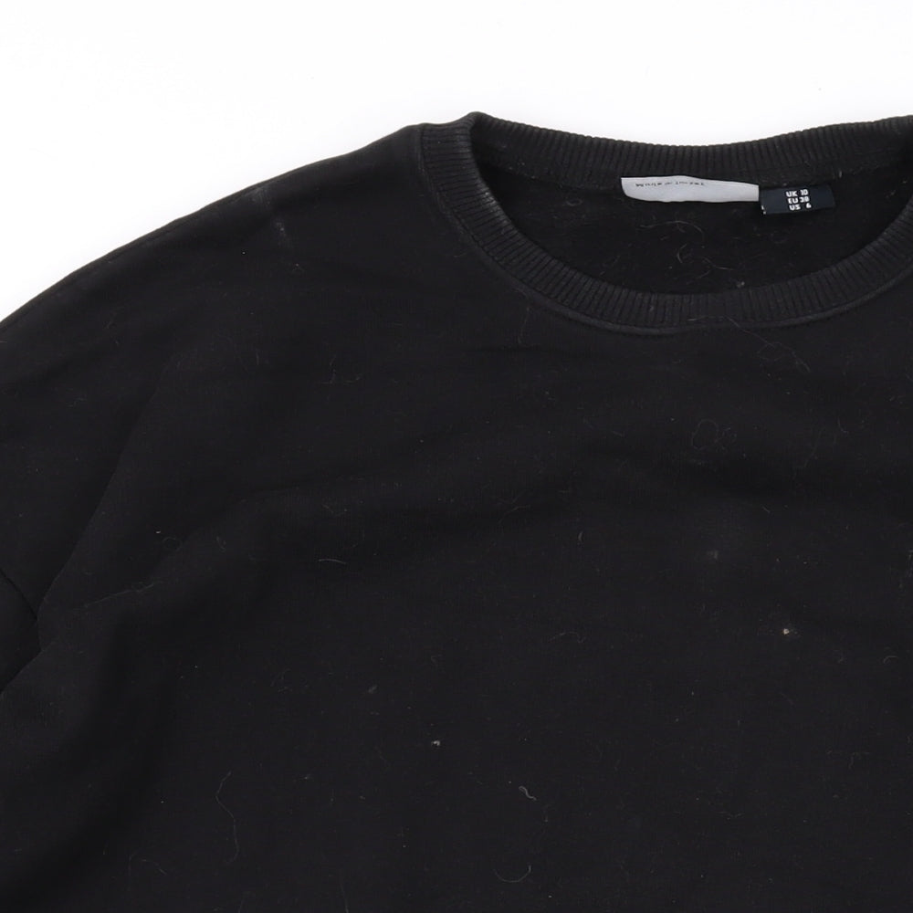 ASOS Womens Black Cotton Pullover Sweatshirt Size 10 Pullover