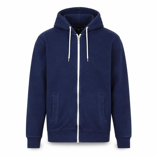 Neo Label Mens Blue Cotton Full Zip Hoodie Size S
