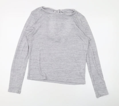 Divided by H&M Womens Grey Round Neck Polyester Pullover Jumper Size L