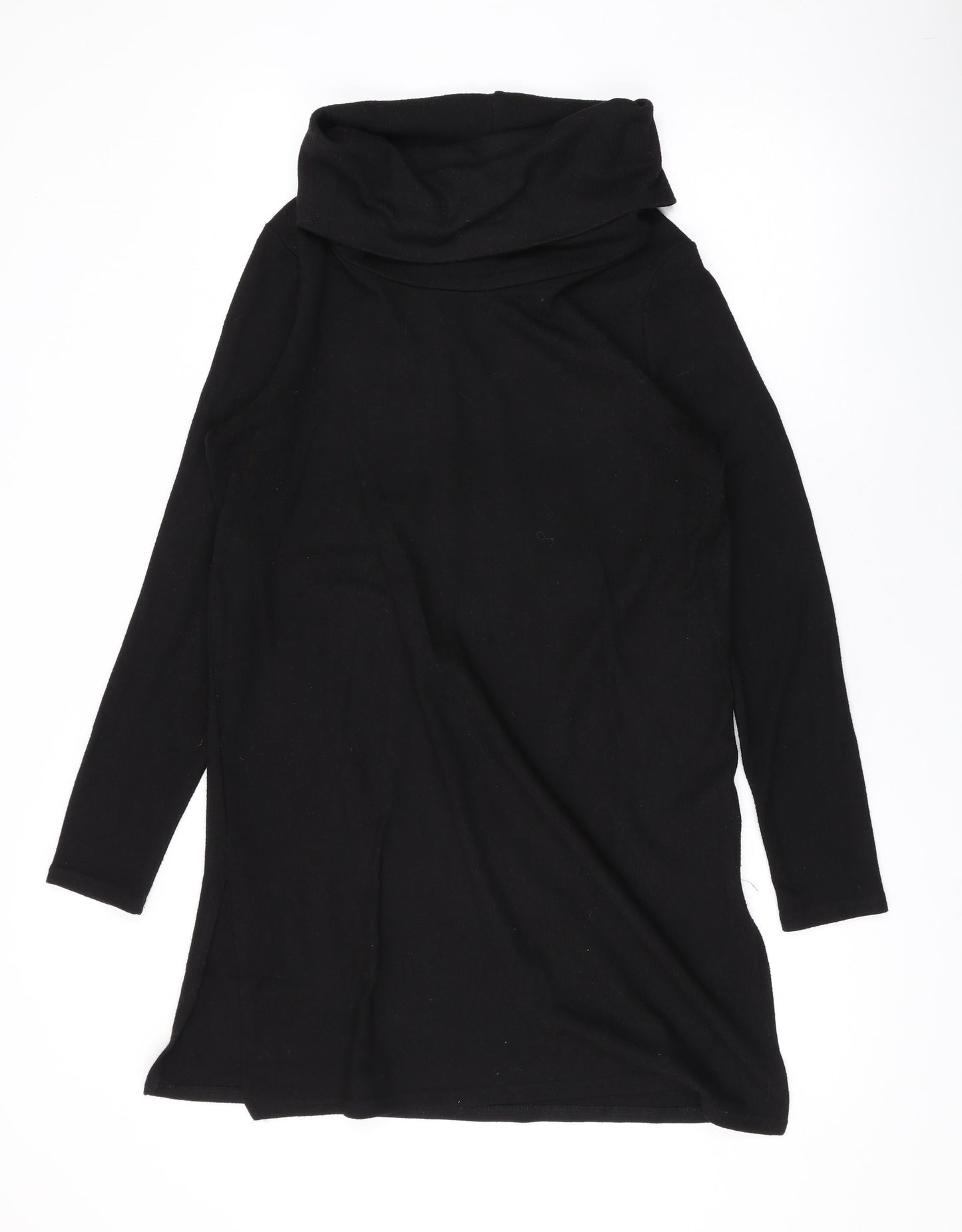 Dorothy Perkins Womens Black Roll Neck Polyester Pullover Jumper Size 10