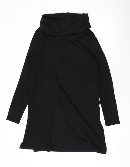 Dorothy Perkins Womens Black Roll Neck Polyester Pullover Jumper Size 10