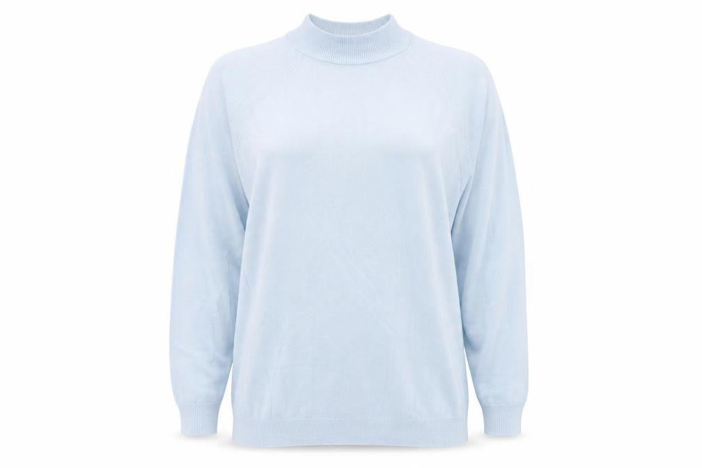Debenhams Womens Blue Round Neck Acrylic Pullover Jumper Size 14
