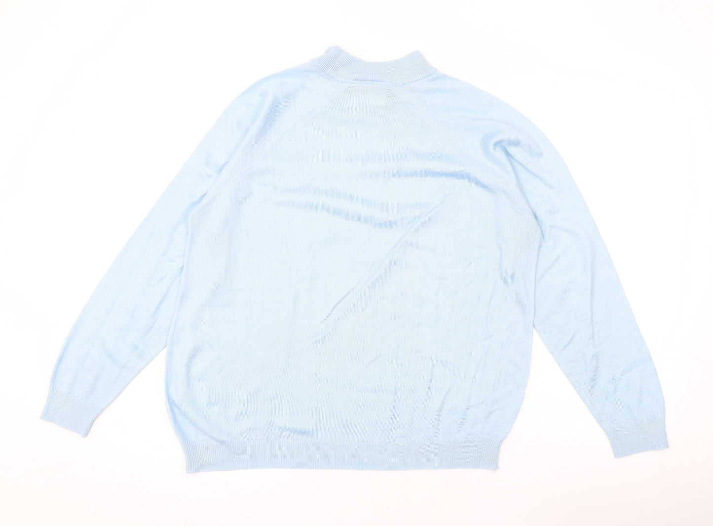 Debenhams Womens Blue Round Neck Acrylic Pullover Jumper Size 14