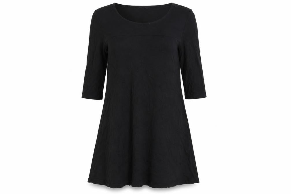 Marks & Spencer Womens Black Viscose T-Shirt Dress Size 10 Round Neck Pullover
