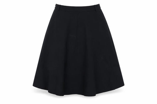 Zara Womens Blue Polyester Flare Skirt Size S Zip - Elastic Waist